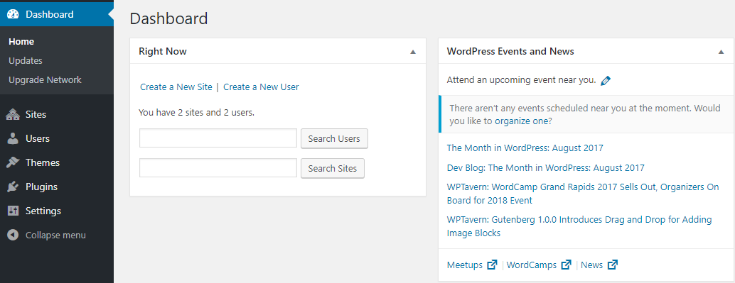 Kích hoạt WordPress Multisite