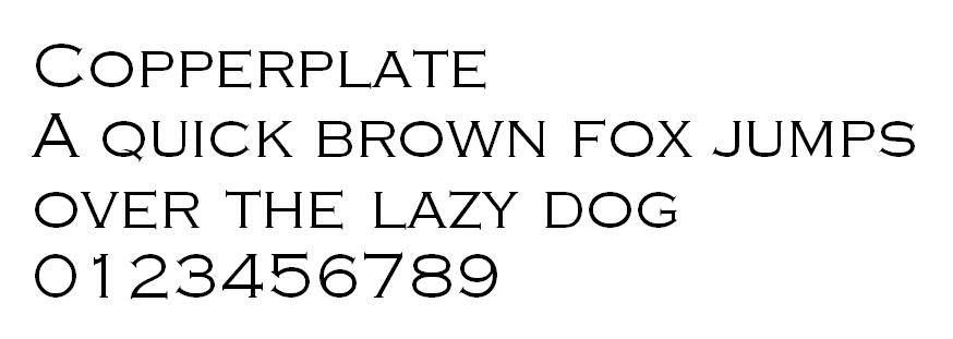Copperplate web font