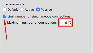 FileZilla Limit number of simultaneous connections
