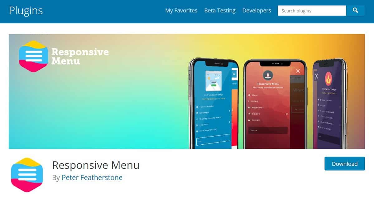 responsive menu có hơn 150 tùy chọn