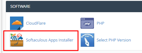 Softaculous Apps Installer location in cPanel