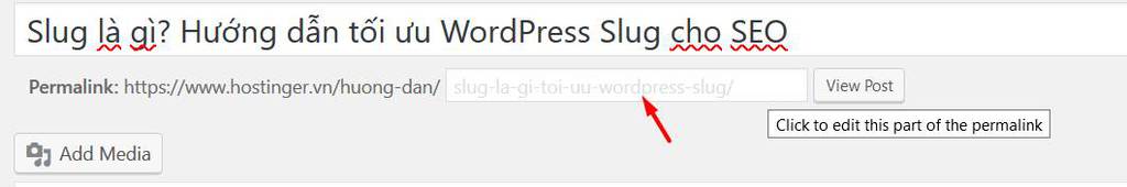 sửa wordpress slug